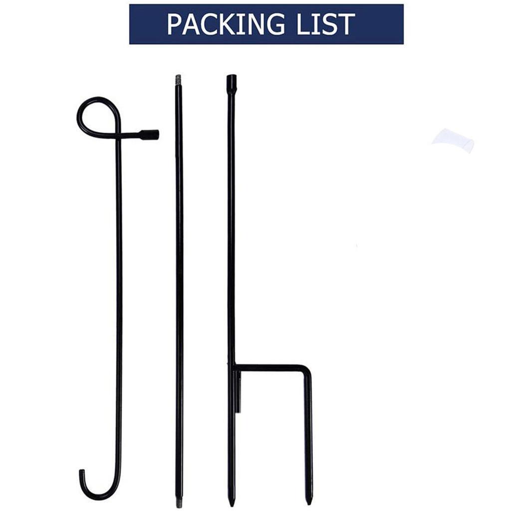 Outdoor Garden Flag Pole Bracket, Painted Iron Art Garden Courtyard, Holiday Decoration Flag Pole Insert