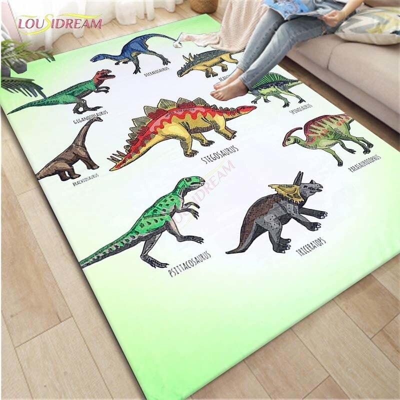 Jurassic Park Dinosaur Pattern Carpet Anti-Skid Area Floor Mat Rug Non-slip Mat Dining Room Living Room Soft Bedroom Carpet