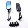 Universal Square Rearview Mirror Large Displacement Motorcycles Scooters Trikes Aluminum Housing Anti-Vibration Design