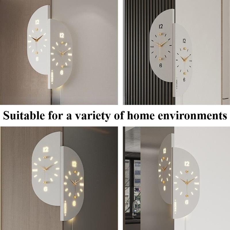 Corner Wall Clocks Creative Light Luxury Wall Clock Hanging Silent Design Nordic Clocks Morden Living Room Decorations