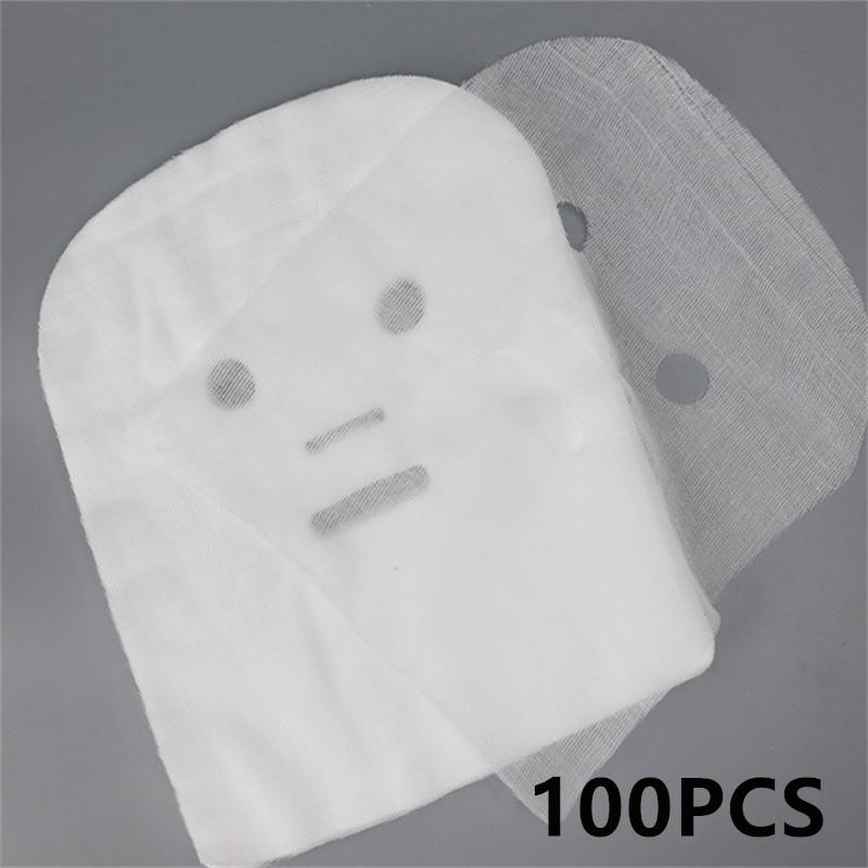 100/200/500PCS 25x30cm Pure Cotton Disposable Gauze Face Mask Paper Sheet Beauty Salon Special Gauze Absorption Non-Irritating