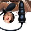 New Lesbian TPR Huge Inflatable Dildo Pump Plug Penis Realistic Large Soft Dildo Sucker Sex Toys