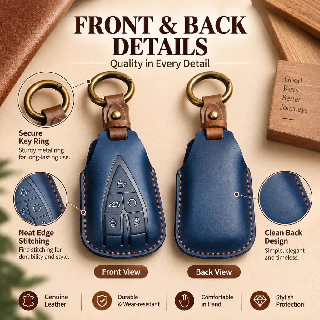 Leather Key Cover for Changan Oshan 3/4/5 Buttons