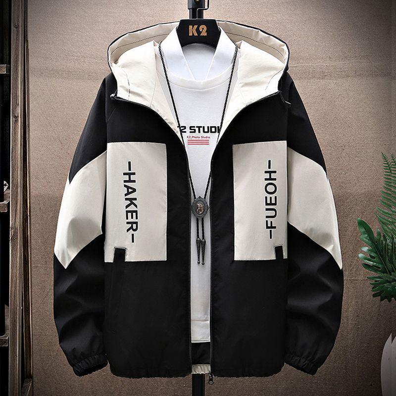 Pánská trendy pracovní bunda s kapucí v korejském stylu pro teenagery