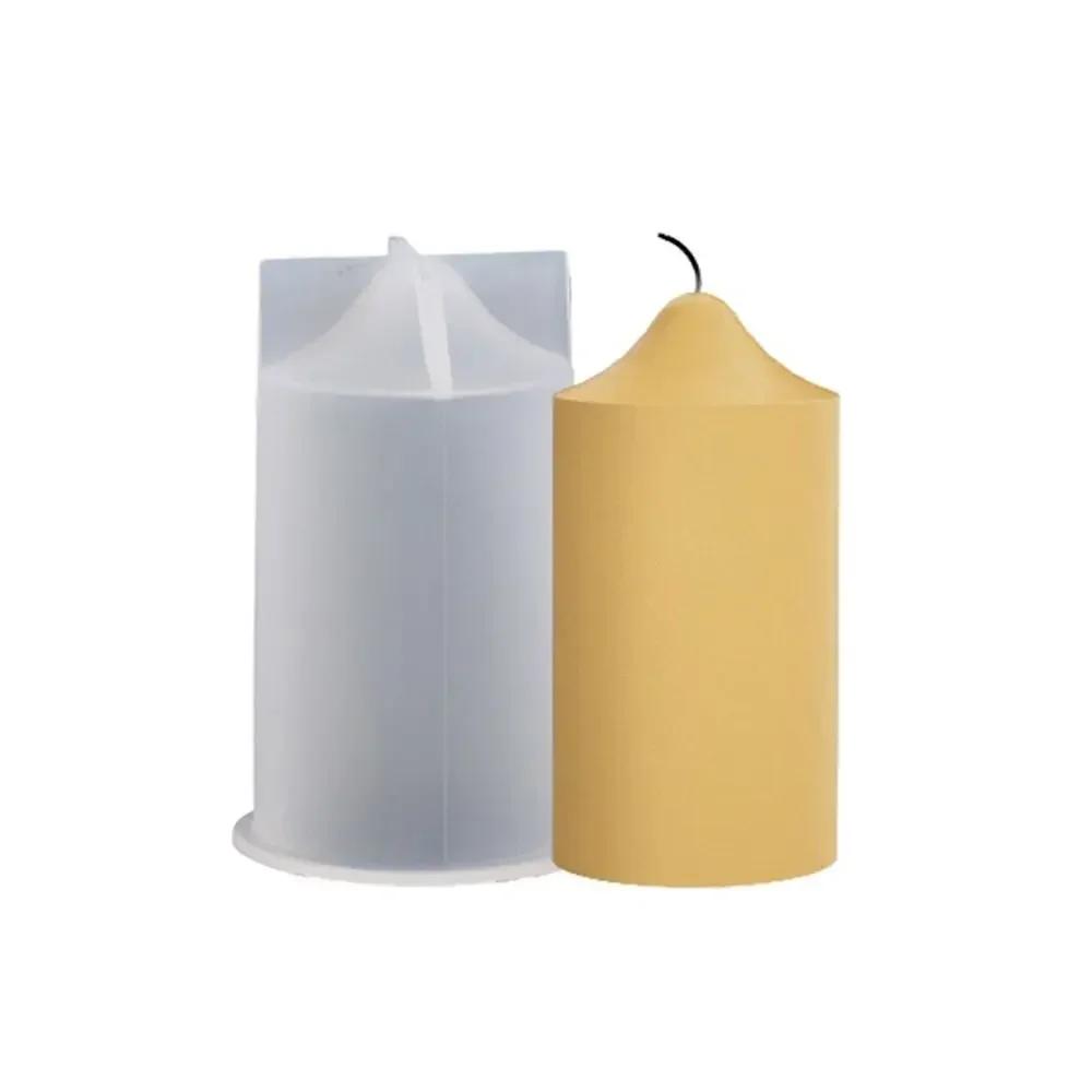3D Cylinder Candle Mold DIY Candle Silicone Mold Cake Resin Molds 3D Art Wax Candle Making Mould Silicone Handmade Soap Molds
