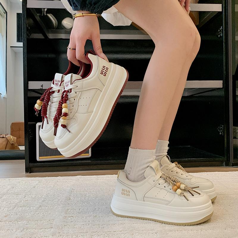 Thick-soled heightening little white shoes for women 2025 spring and autumn new small men heightening versatile muffin casual and comfortable board