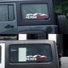 2pc White 4X4 Mountain Car Sticker Graphic Vinyl For JEEP Pickup D-MAX Navara Truck Decal SUV