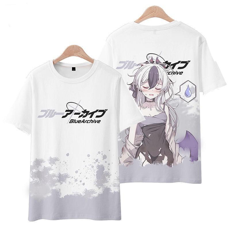 Blue Archive Takanashi Hoshino Anime 3D Print T-Shirts Men Women Short Sleeve T Shirt Tops Y2K Street Harajuku Tees Men Clothing