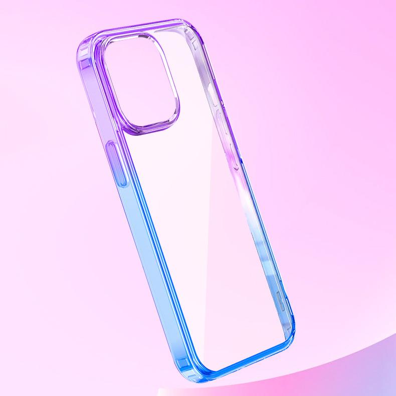 

This Transparent Acrylic Anti-drop Two-piece, Two-piece, and Colorful Gradient Apple Case Is Suitable for Iphone15 Phone Cases IP14 6.7 PLUS