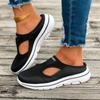 fashion Women Slippers Breathable Mesh Casual Flat Shoes Outdoor Home Lightweigh Solid Slip On Couple Shoes Walking Sport Sandals