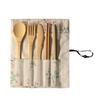 Portable  Cutlery Travel Eco-friendly Fork Spoon Set Include Reusable Bamb