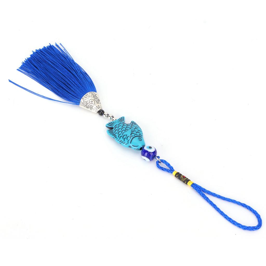 Blue Eye Ornament Alloy Turkish Style Personality Tassel Pendant for Cars Interior Decorations