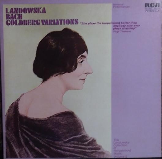 

LP Record WANDA LANDOWSKA Goldberg Variations VIC1650 RCA 1972 US Classical Used