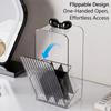 Clear Acrylic Makeup Brush Holder Flip-Top Design Compartment Rack Cosmetic Tools Organizer Dustproof Bow Handle