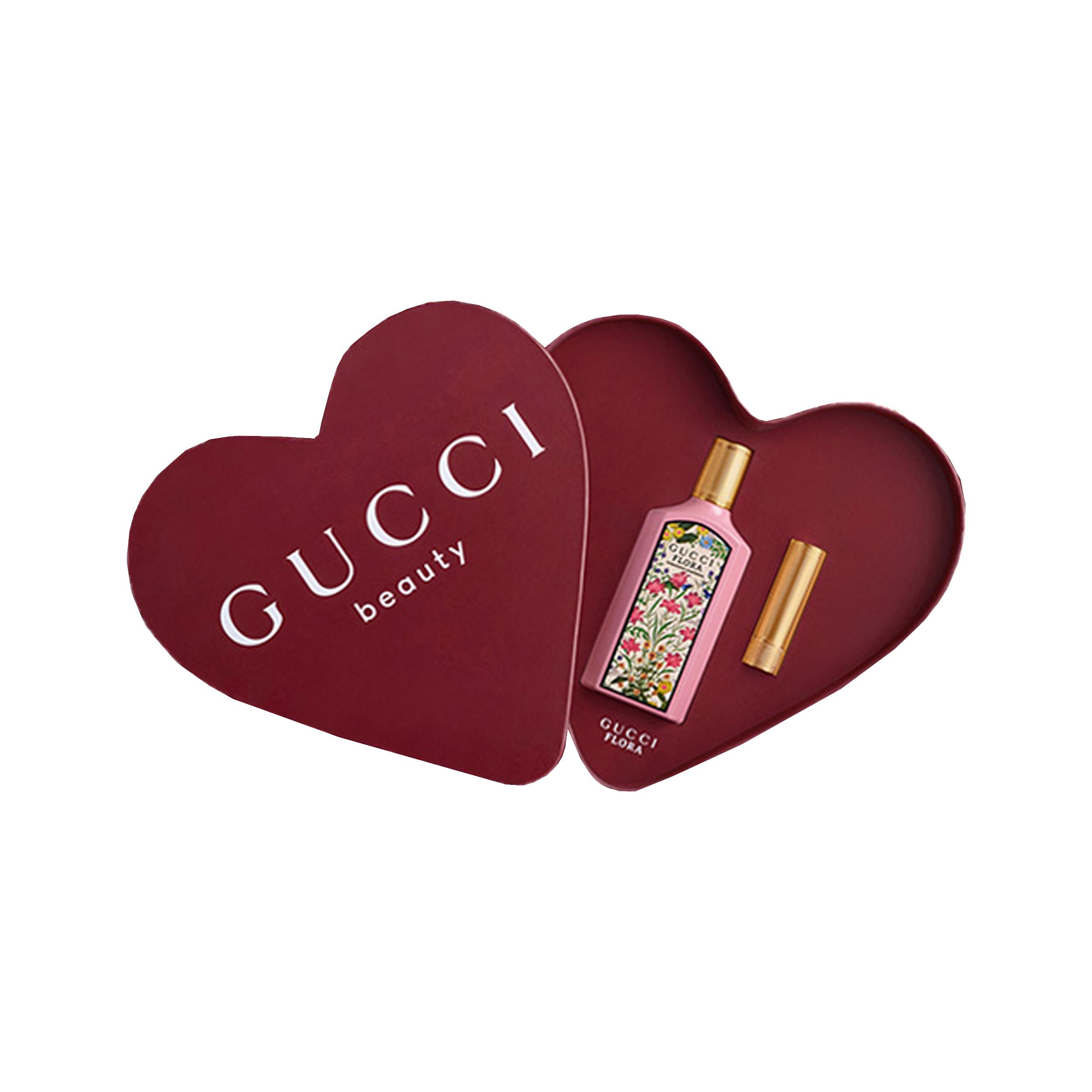 Gucci Подарочный набор: Матовая помада Rouge à Lèvres с парфюмерной водой Gucci Flora Gorgeous Gardenia Perfume EDP 50ml + Velvet Lipstick #505 3.5g