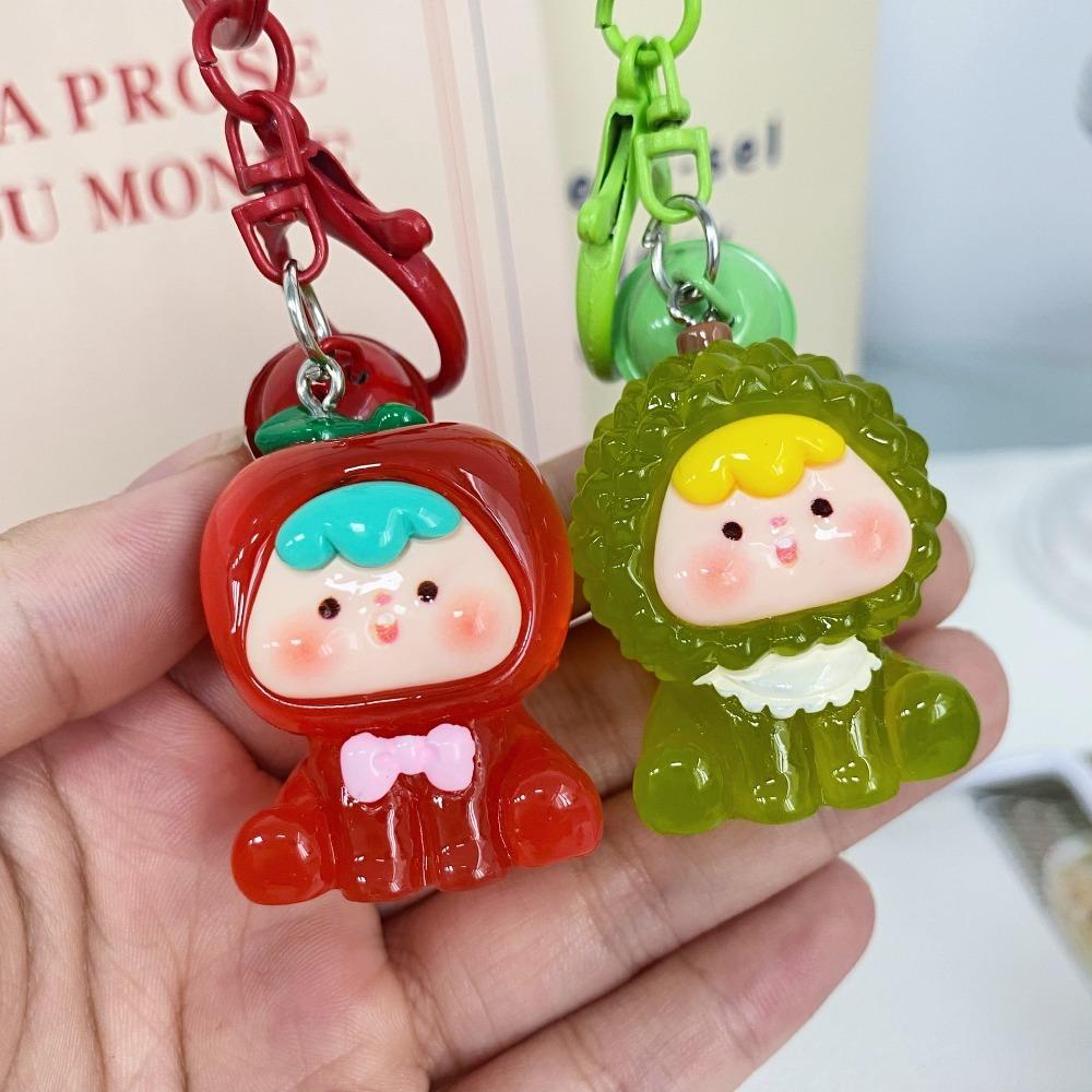 Cute Bell Keychain Candy Color Backpack Hange New Car Decoration Gift Pendant
