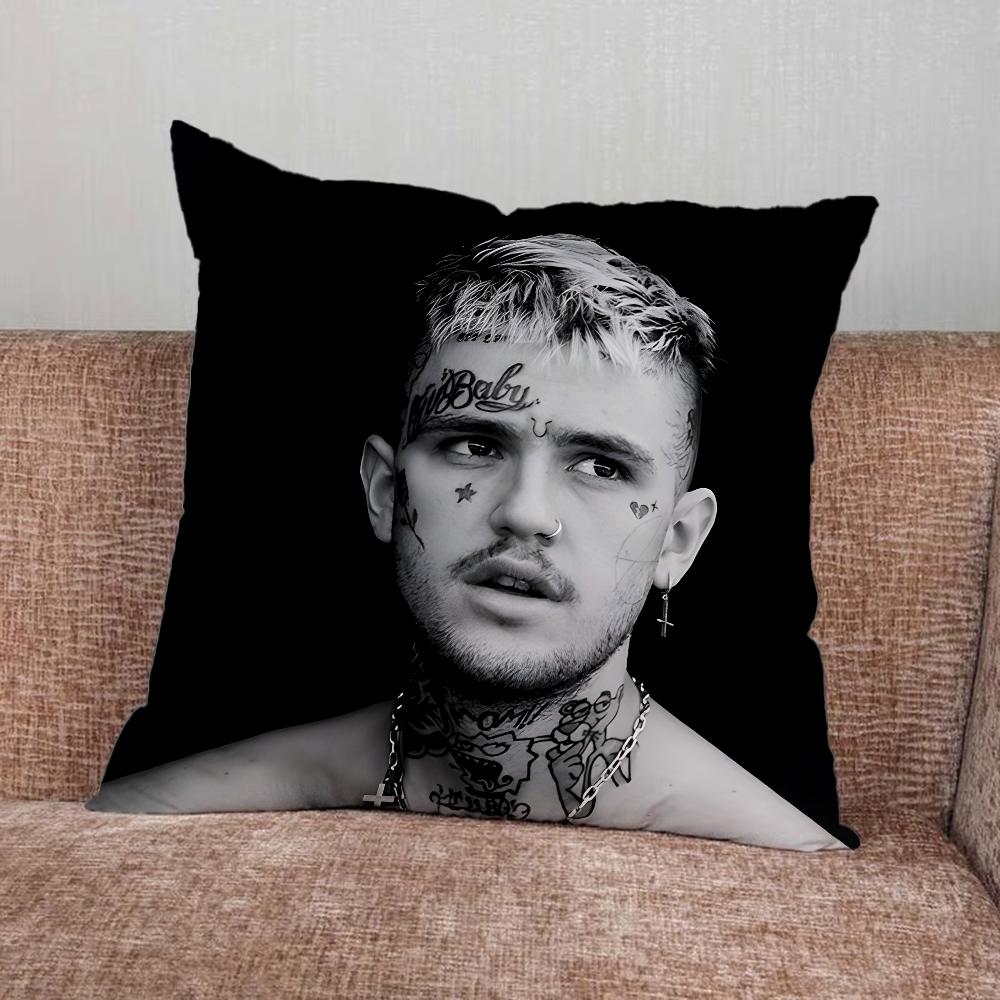 L-Lil Peep Cry Baby Pillow Case For Home Bedroom Car Office Decoration Living Room Sofa Cushion Cover Suitable