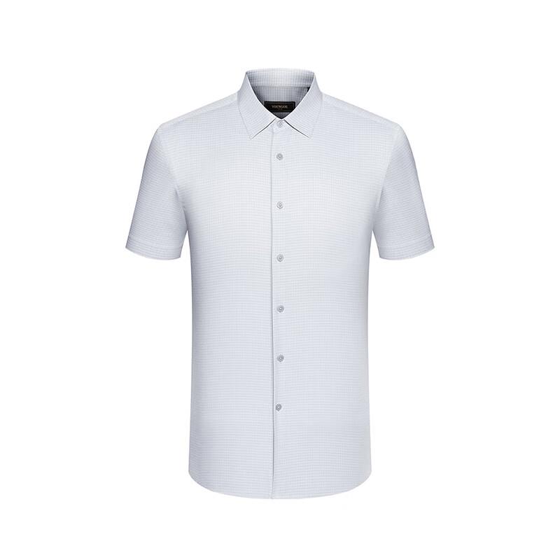 YOUNGOR Men's Cool-Touch Business Short-Sleeve Shirt