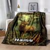 240Gm2 Deer Customize Your Name Outdoor Blanket Suitable For All Seasons Comfortable And Warm Soft Blanket Suitable For Travel Gifts For Relatives And