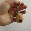 Cute Kapibara Crochet Keychain Handmade Cartoon Pendant Creative Knitted Animal Key Ring Bag Hangging