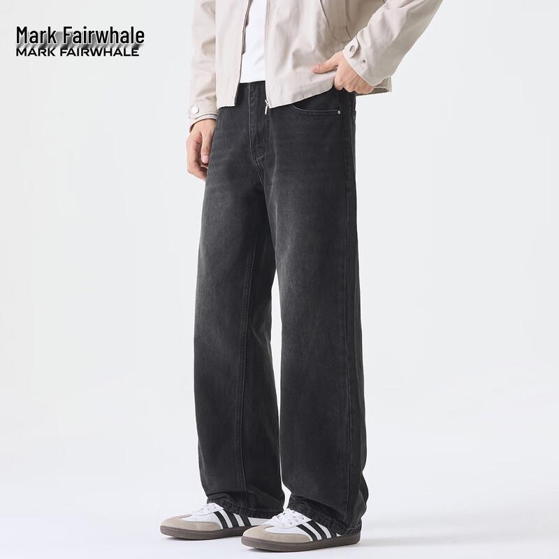 

Мужские джинсы Mark Fairwhale, выстиранные черные, свободного кроя, прямые 38