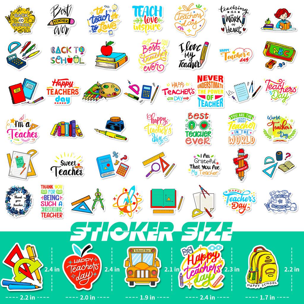 100 American Teachers' Day New Creative Car Body Water Cup Teachers' Day Graffiti Stickers