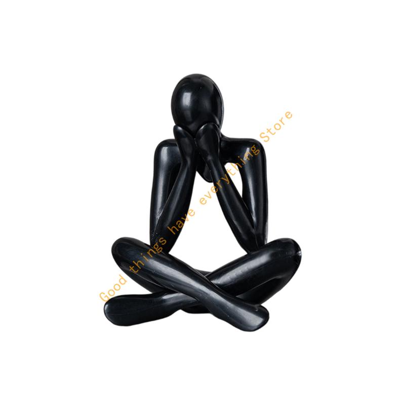 Abstract Figurine Sculpture Modern Art Homes Decors Plastic Statue for Living Room or Office Bookshelf Display 55KF