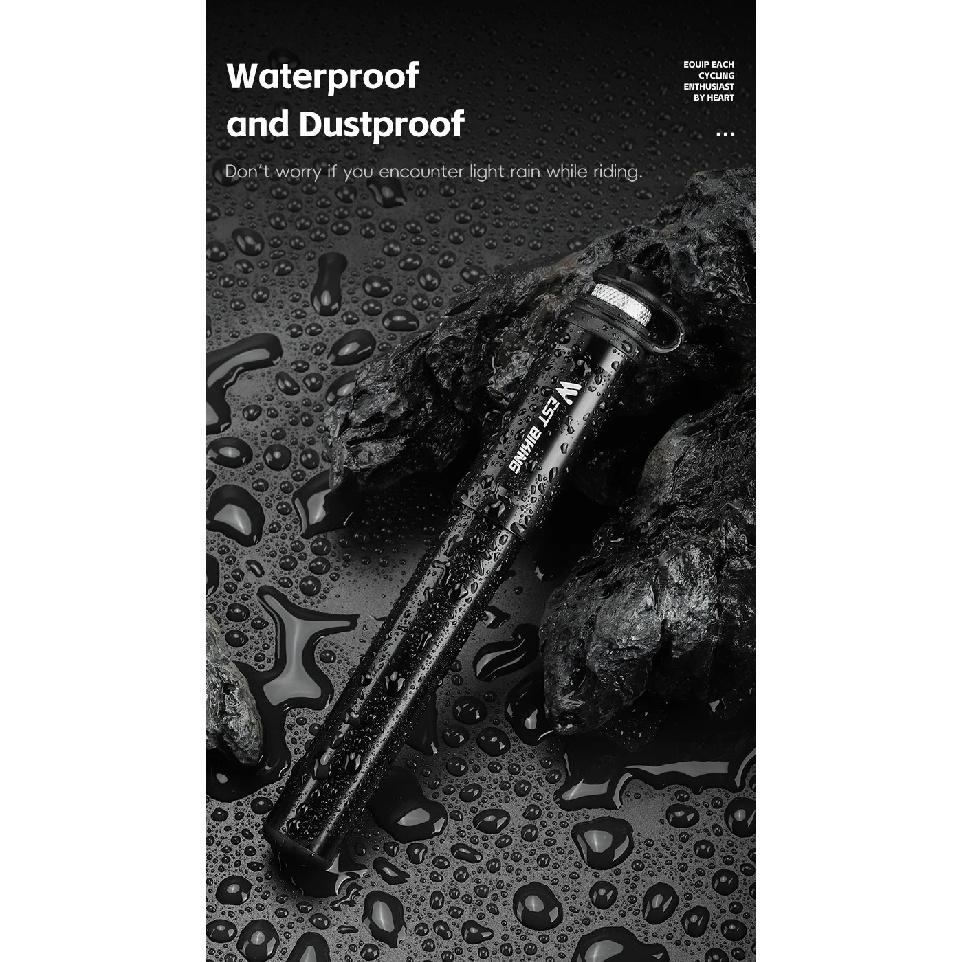 WEST BIKING Tragbare Fahrradpumpe 130 PSI Hochdruck Mit Schlauch Aluminium Mini Presta/Schrader Ventil Fahrrad Aufpumper MTB Rennrad