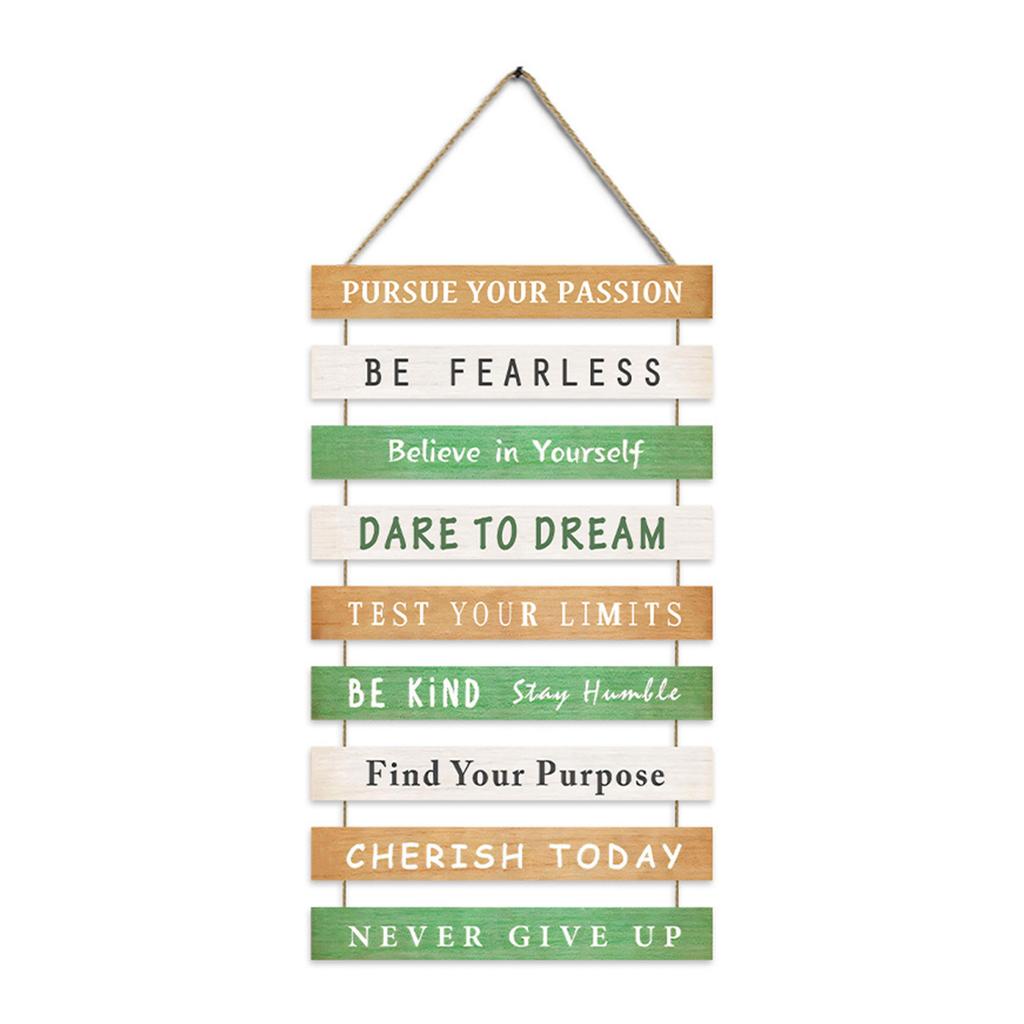 Inspirational Wooden Sign Motivational Wood Wall Art Uplifting Sayings for Home Office and Classroom Decoration