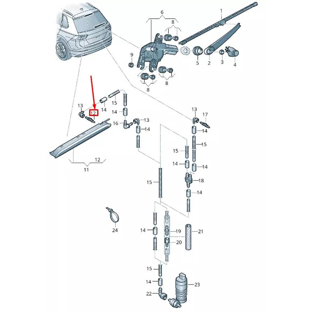 ABS Material Rear Camera Nozzle Direct Replacement