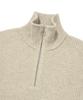COVERNAT Lambswool Half-Zip Knit Oatmeal