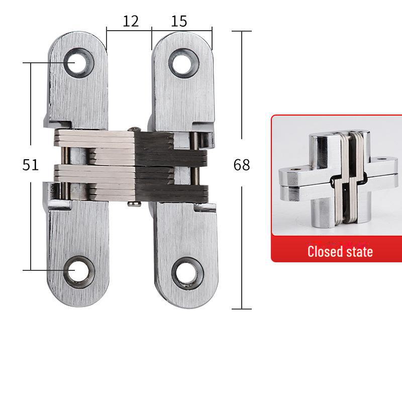 Zinc Alloy 180° Concealed Cross Hinge for Dining Tables