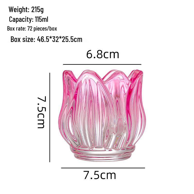 Colorful Tulip Glass Candle Holder & Aromatherapy Diffuser for Home Decor