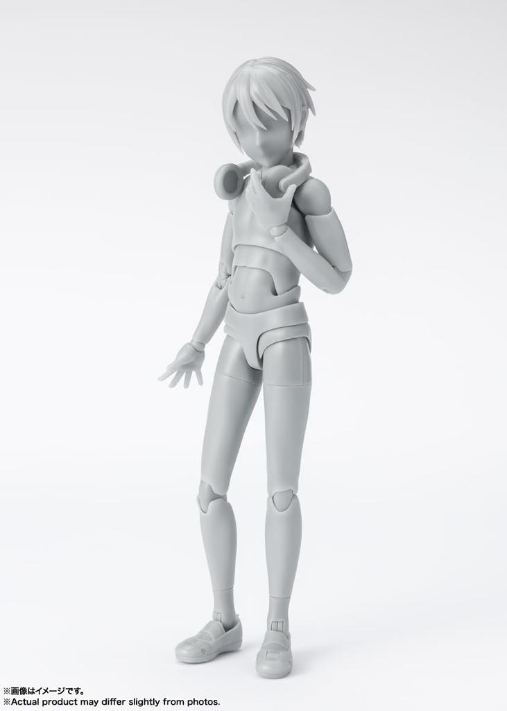 TAMASHII NATIONS Edition DX SET Color 135mm Movable Figure S.H.Figuarts Body-kun -School Life- (Gray Ver.) Approx. PVC&ABS