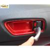 For TOYOTA COROLLA - Red Interior Door Handle Bowl Cover Trim 4PCS Set