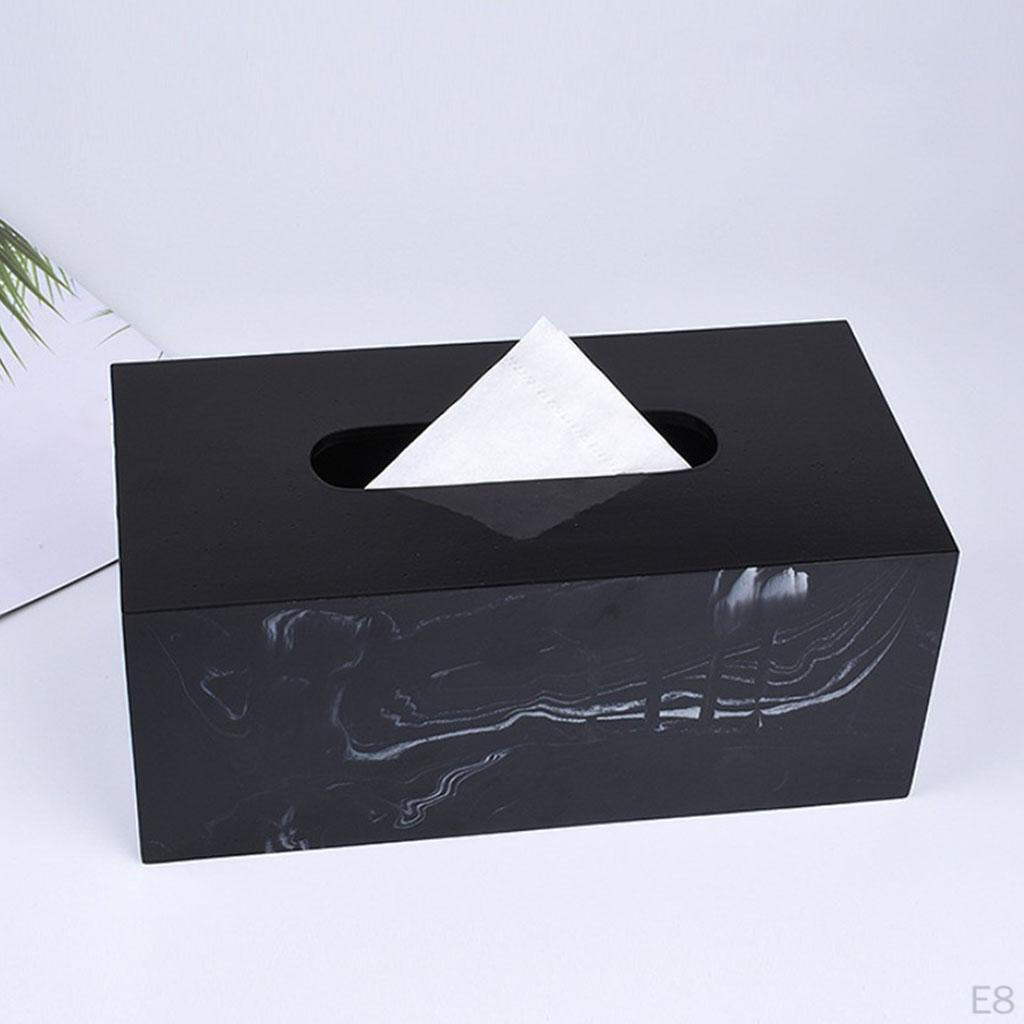 Creative Marbling Tissue Container Decoration Stand Stylish Napkin Box for Desktop Hotel Tables Tops
