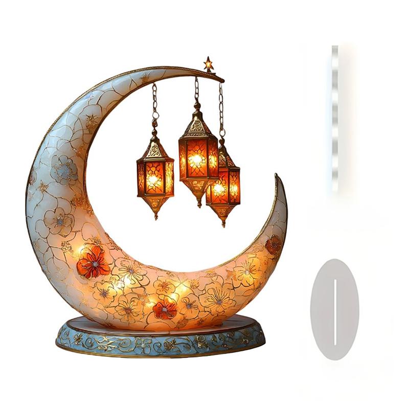 [H] Ramadan Tischdekoration Schöne Eid Al-Fitr Dekoration Acryl Mond Ornament Ramadan Countdown Ornament Für