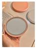 Portable LED Light Makeup Mirror - Compact, Handheld, Foldable, Round Mirror with Touch Light for Carry.