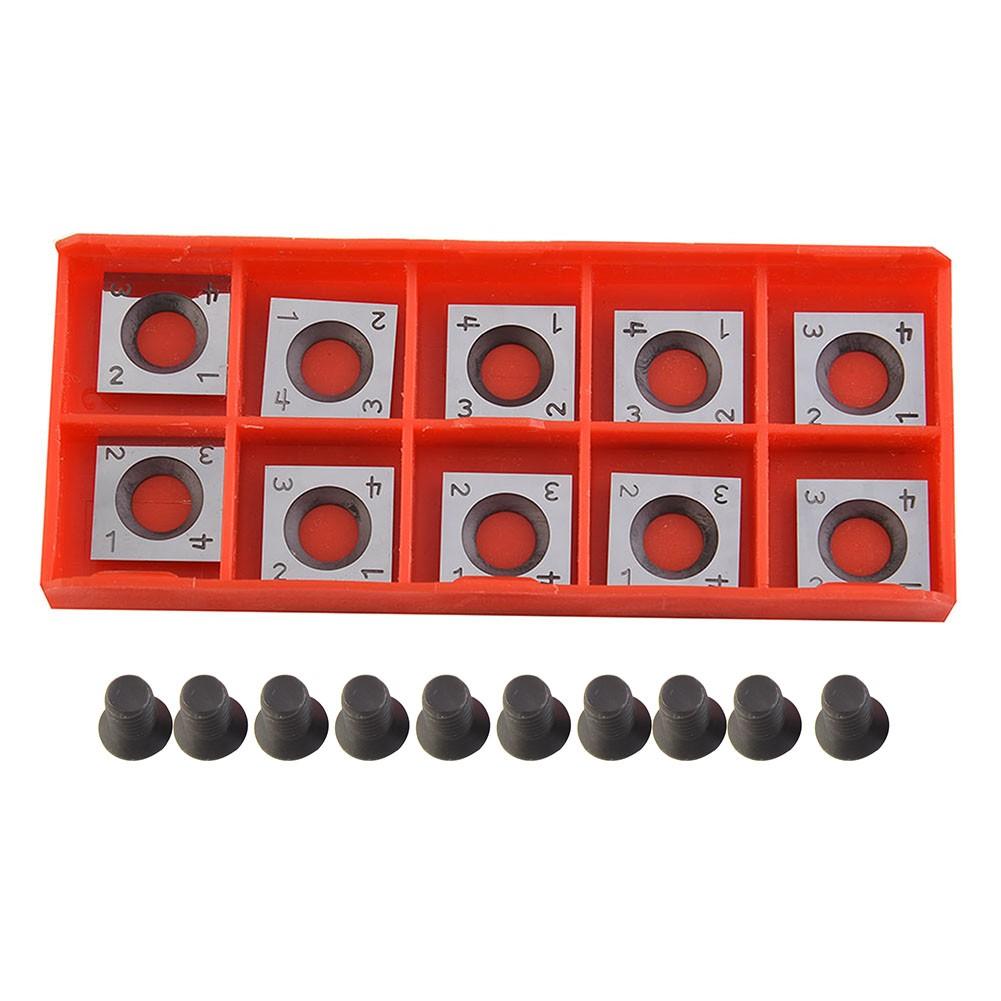 10pcs 14*14mm Carbide Inserts Cutters Square for Woodworking Spiral Planer Head