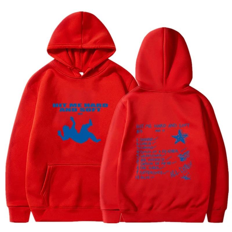 Neue Frühling Herbst Herren Kapuzenpullover Billie Hit Me Hard and Soft Damen Sweatshirt Rundhals Europäische Größe Lässiger Pullover Kapuzenpullover