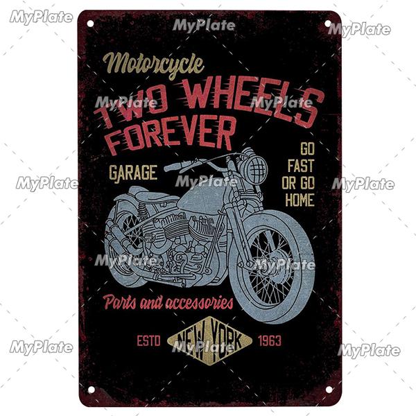 Cafe Racer Metal Sign Vintage Plaque Tin Sign Wall Decor For Garage Club Plate Crafts Ride Biker Poster Motorcycle