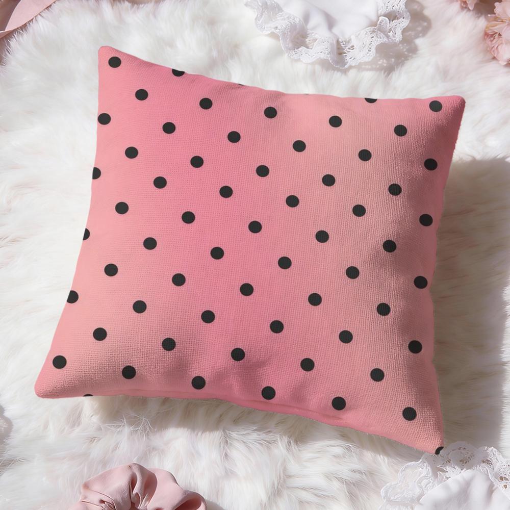 Polka Dots Cushion Cover Premium Comfort Reversible Pillow Cove Two in One Design for Any Room Car Interior