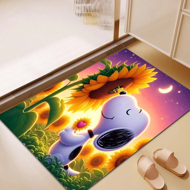 3D Snoopy anti-slip rug, suitable for living rooms, bedrooms, game rooms, sofas, home décor, doormats