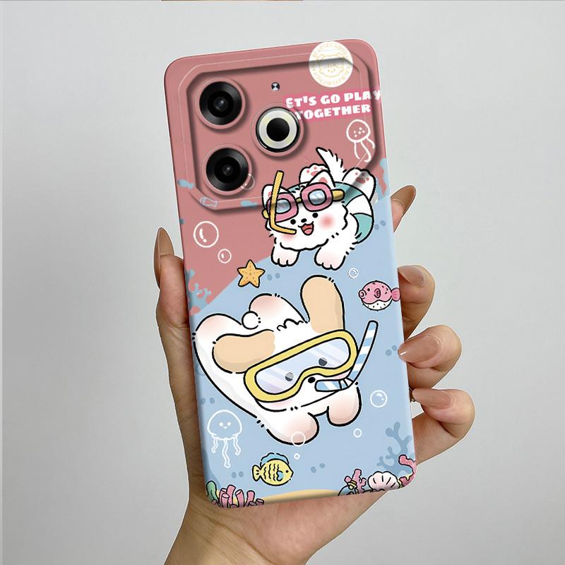 Per Tecno Pova 6 Neo Custodia POVA6NEO Silicone TPU Morbida Custodia per Telefono Verniciata Stampata Antiurto Protettiva Cover Posteriore