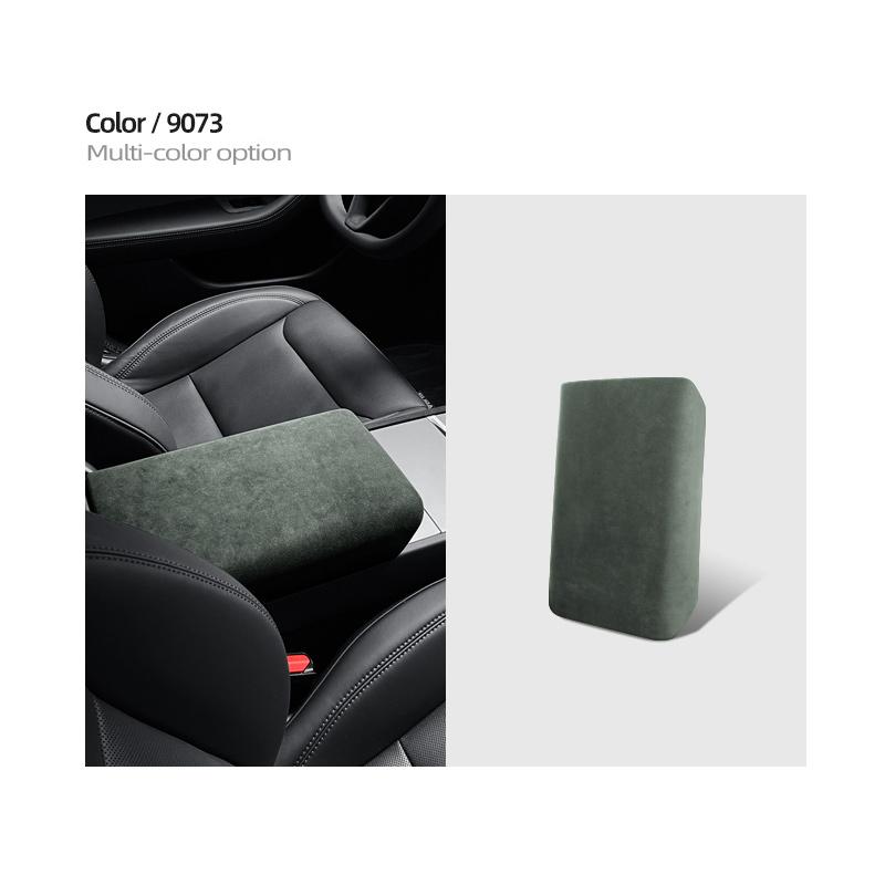 For Tesla Model 3 Highland 2024 Italian Premium Suede Car Interior Center Console Armrest Box Lid Panel Protective Cover