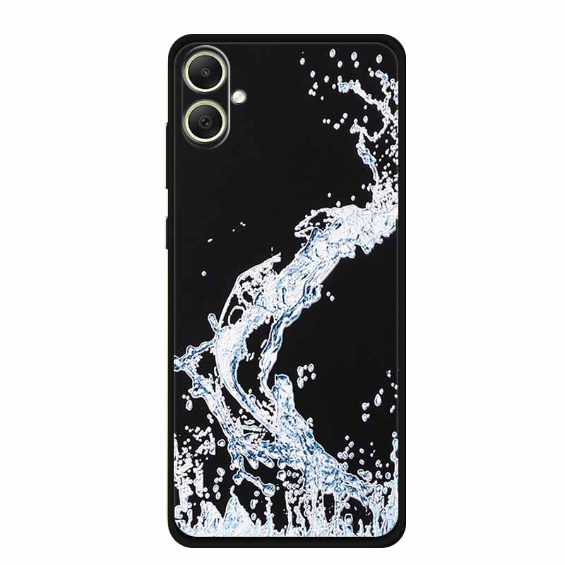 3D Emboss Case For Samsung Galaxy A06 M06 F06 A05 M05 F05 Phone Case A 06 M 05 Flower Black Silicone Soft Back Cover Coque Funda