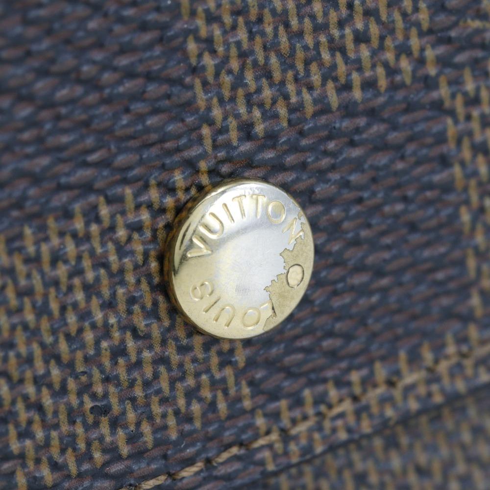 LOUIS VUITTON Porte BilletsCartes Crdit Bi-Fold Wallet N61652 Double Sided Brown Damier canvas unisex Used