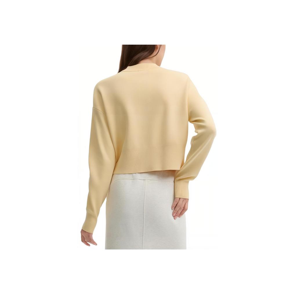 Fila Original Solid Color Fashion Casual Comfortable Short Pullover Knit Sweater Women Sweater Orange Beige F51W449401F-BG