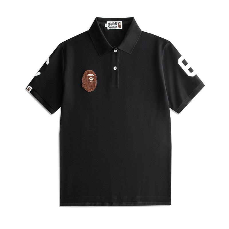 Japanese Streetwear A Bathing Ape Embroidered Polo T-Shirt - Unisex Short Sleeve