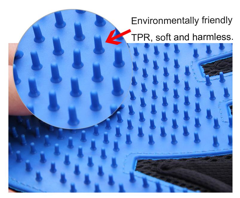 Manufacturer Upgrade Version 259 Tips Silicone Pet Hair Remover Guantes De Mascotas Deshedding Brush